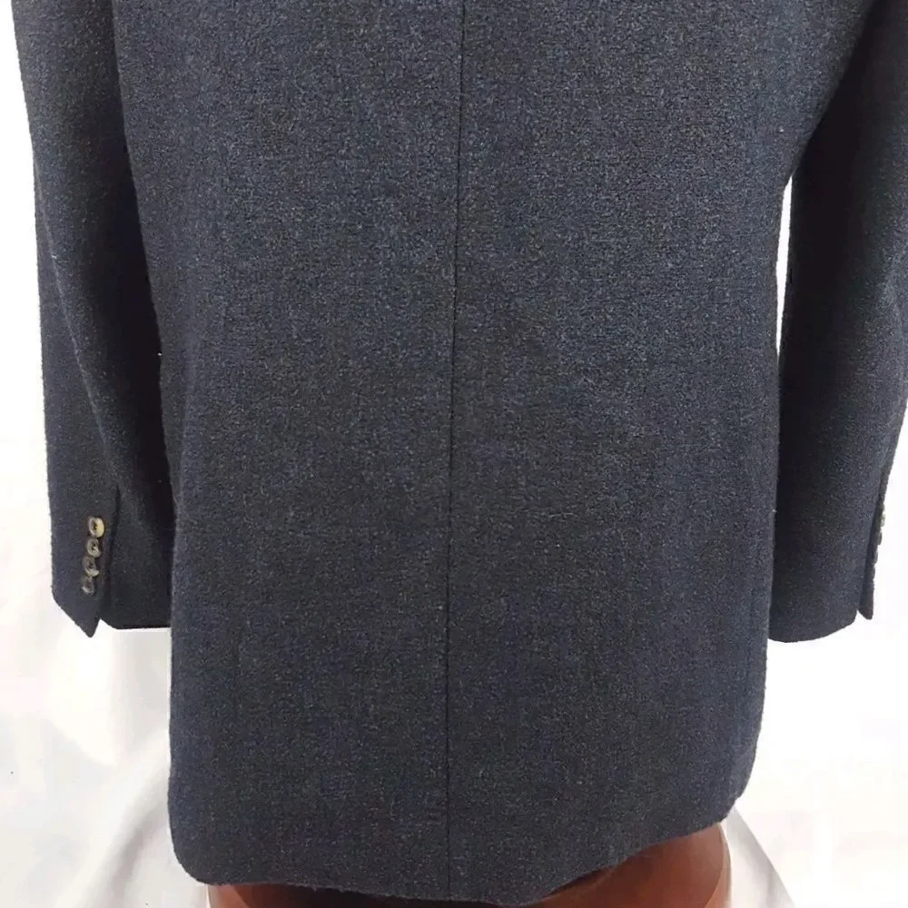 Hugo Boss Men's Blazer Size 42L Sunderland Dark Gray Lined 3 Button Virgin Wool
